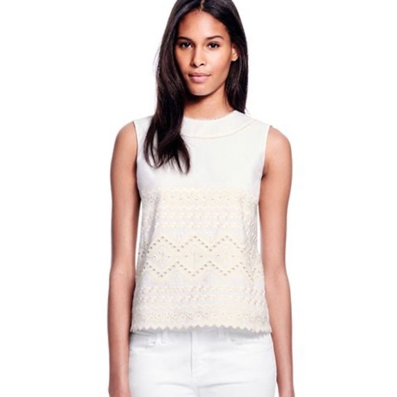 Tory Burch Tops - Tory Burch White Seraphina Blouse Size 12